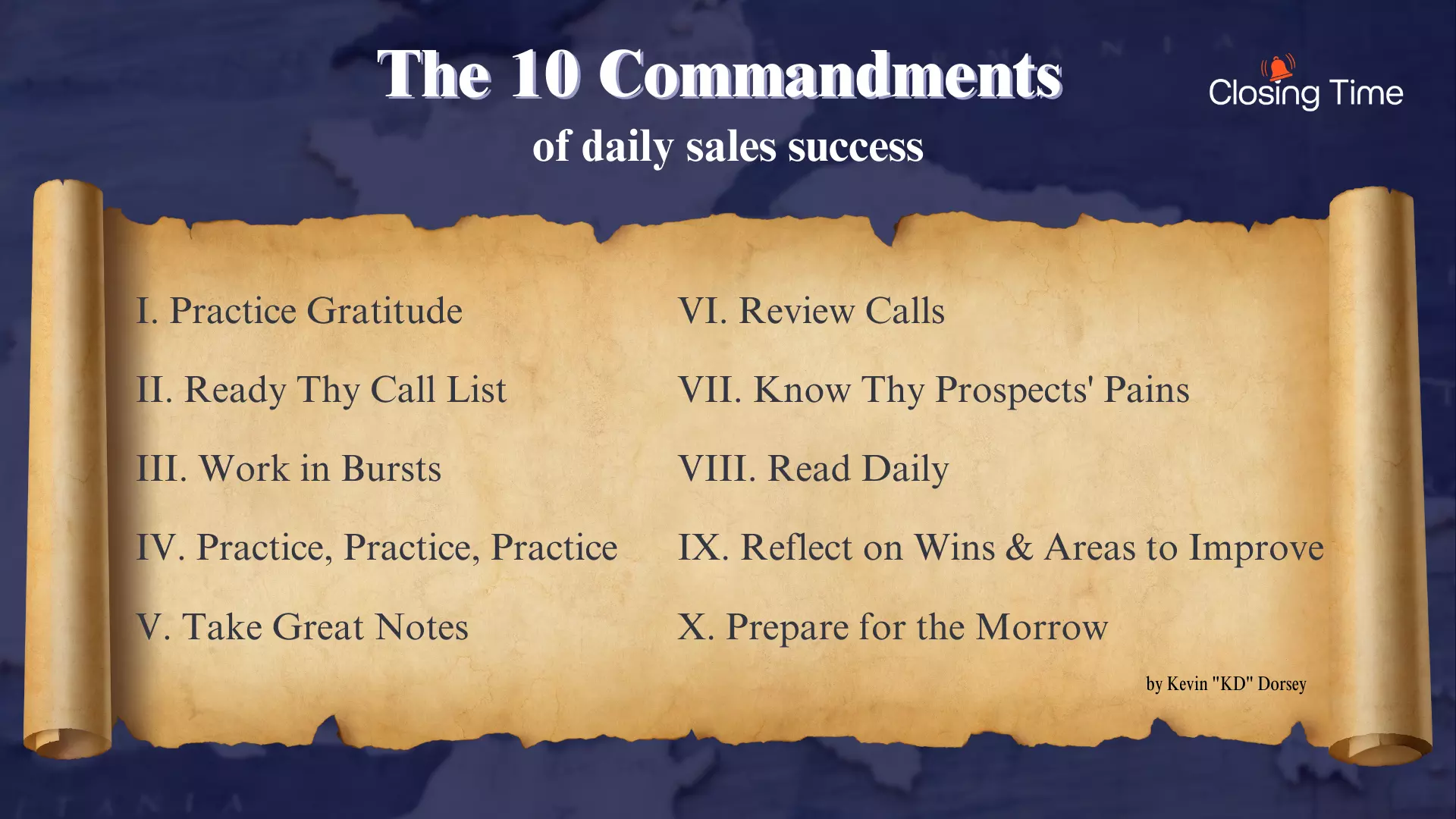 10 Commandments of Daily Sales Success